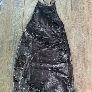 Backless Sequined Mini-Dress